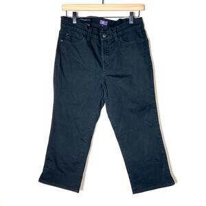 NYDJ black aerial crop lift tuck technology jeans size 6 B172